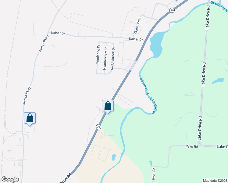 map of restaurants, bars, coffee shops, grocery stores, and more near 1685 Hebron Rd in Heath