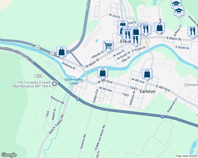 map of restaurants, bars, coffee shops, grocery stores, and more near 330 West 5th Avenue in Everett