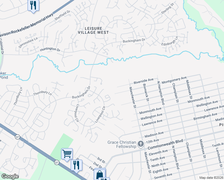 map of restaurants, bars, coffee shops, grocery stores, and more near 433 Montgomery Avenue in Toms River