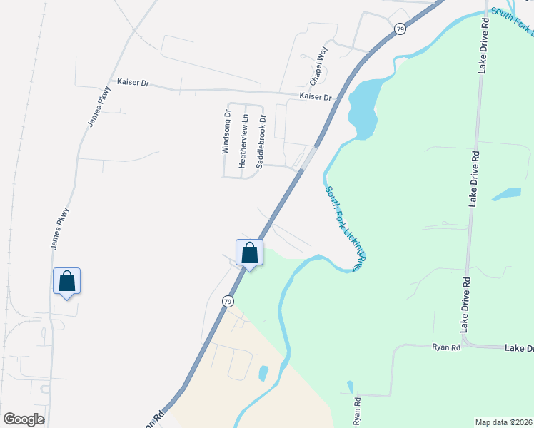map of restaurants, bars, coffee shops, grocery stores, and more near 1685 Hebron Road in Heath