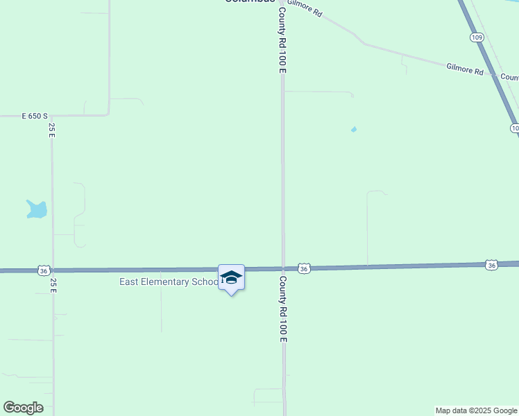 map of restaurants, bars, coffee shops, grocery stores, and more near 6797 County Road 100 East in Markleville