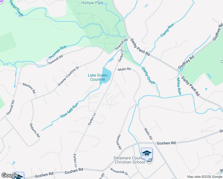 map of restaurants, bars, coffee shops, grocery stores, and more near 120 East Chelsea Circle in Newtown Square