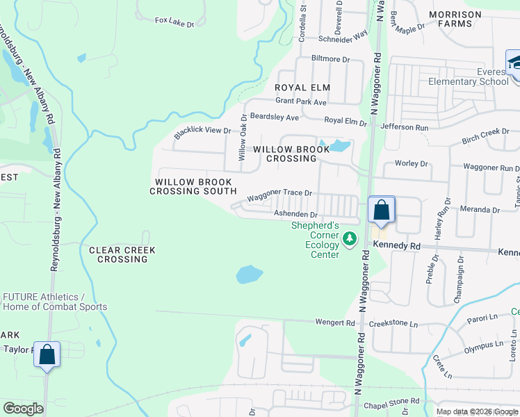 map of restaurants, bars, coffee shops, grocery stores, and more near 7887 Ashenden Drive in Blacklick