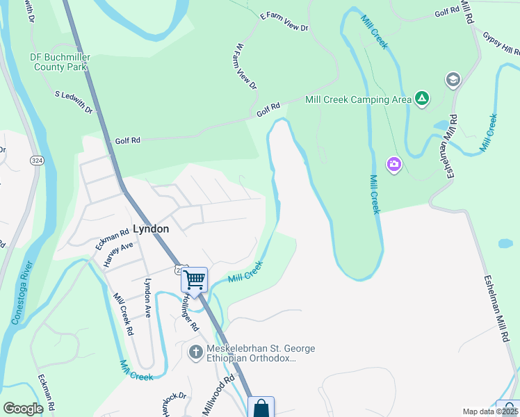 map of restaurants, bars, coffee shops, grocery stores, and more near 234 Mackin Avenue in Lancaster