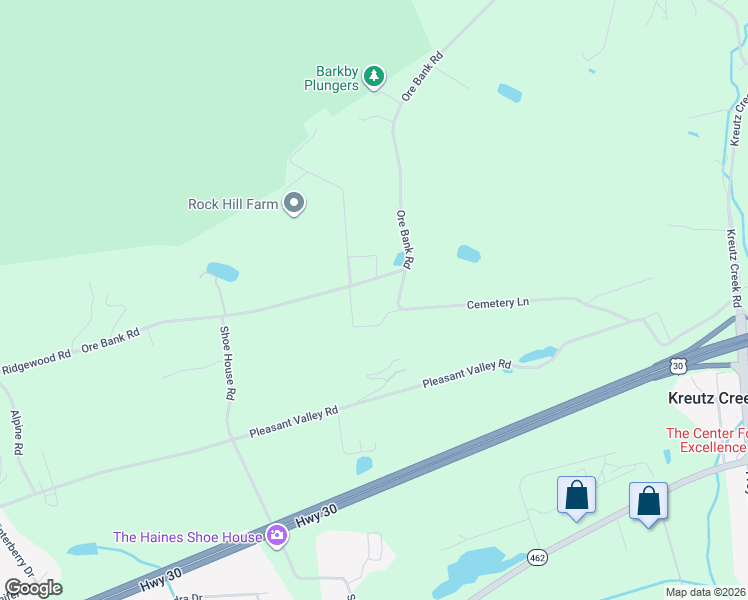 map of restaurants, bars, coffee shops, grocery stores, and more near 4230 Ore Bank Road in York