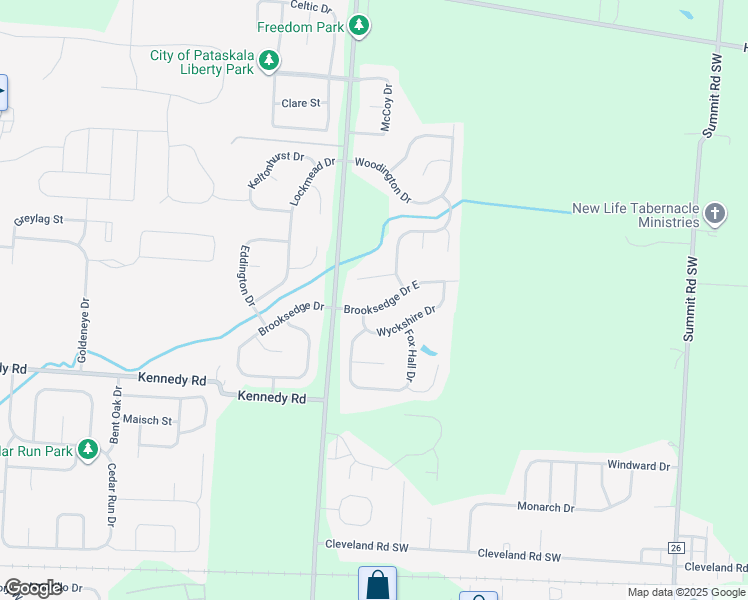 map of restaurants, bars, coffee shops, grocery stores, and more near 88 Brooksedge Drive East in Pataskala