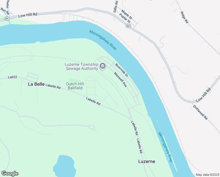 map of restaurants, bars, coffee shops, grocery stores, and more near 837 Florence Street in La Belle