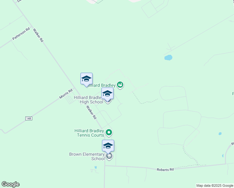 map of restaurants, bars, coffee shops, grocery stores, and more near 2800 Walker Road in Hilliard