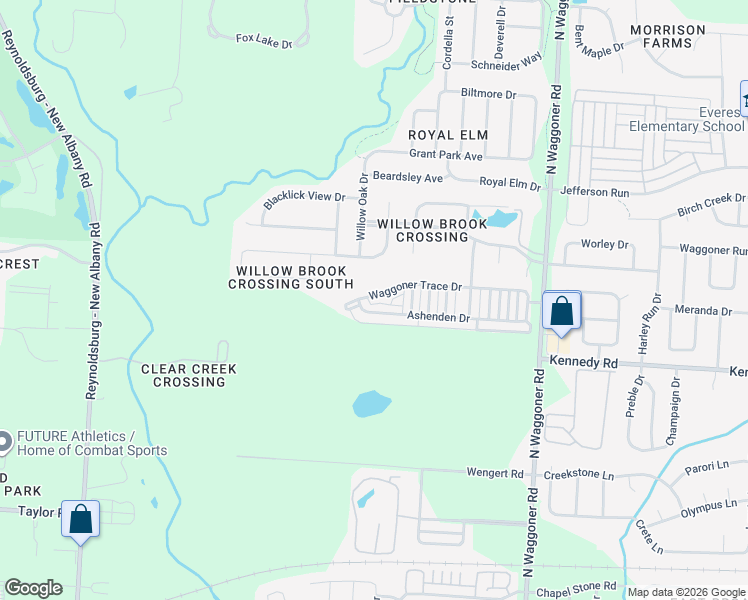 map of restaurants, bars, coffee shops, grocery stores, and more near 7838 Waggoner Trace Drive in Blacklick
