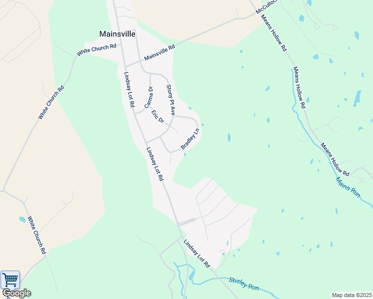 map of restaurants, bars, coffee shops, grocery stores, and more near 360 Bradley Lane in Shippensburg