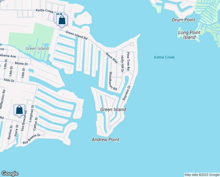 map of restaurants, bars, coffee shops, grocery stores, and more near 6 Harbor View Lane in Toms River