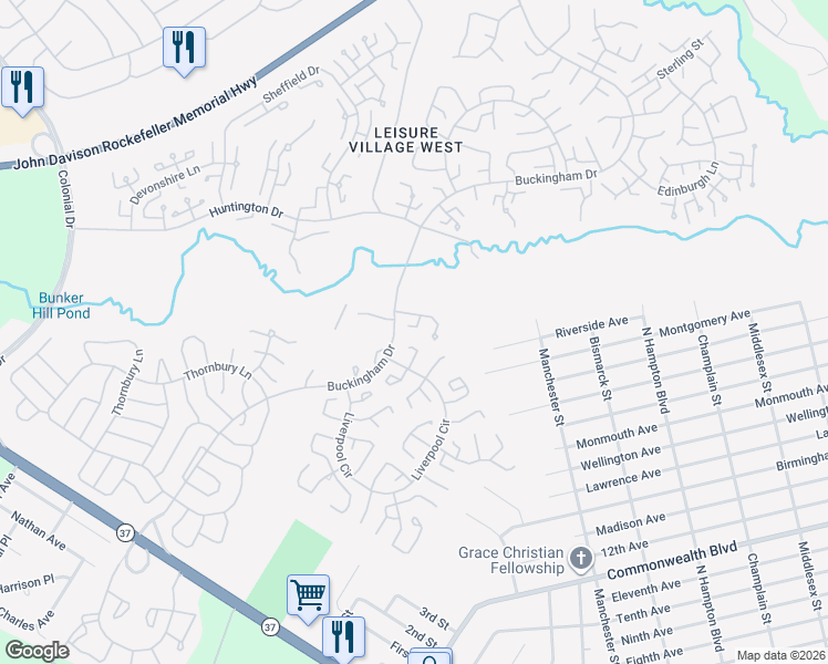 map of restaurants, bars, coffee shops, grocery stores, and more near 733 Chatham Lane in Manchester Township