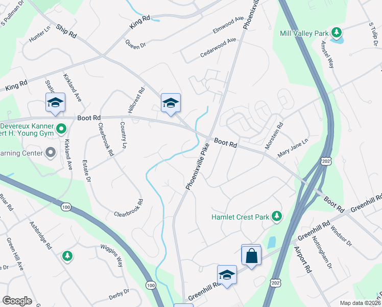 map of restaurants, bars, coffee shops, grocery stores, and more near 1214 Derry Lane in West Chester