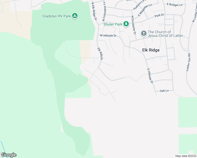 map of restaurants, bars, coffee shops, grocery stores, and more near 390 South in Elk Ridge
