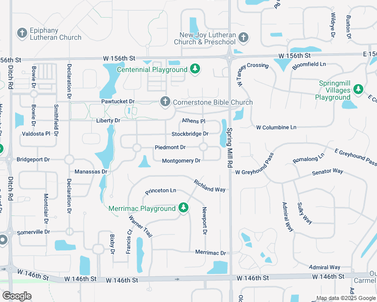 map of restaurants, bars, coffee shops, grocery stores, and more near 618 Piedmont Drive in Westfield