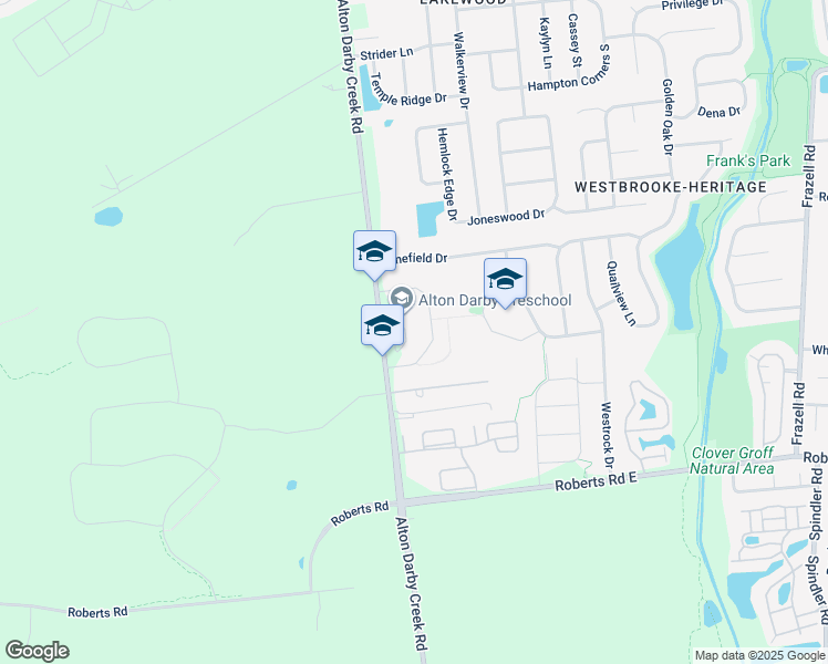 map of restaurants, bars, coffee shops, grocery stores, and more near 2730 Alton Darby Creek Road in Hilliard