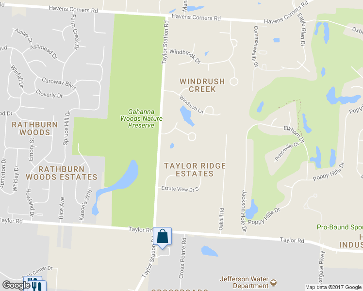 map of restaurants, bars, coffee shops, grocery stores, and more near 6245 Brooksong Circle in Blacklick