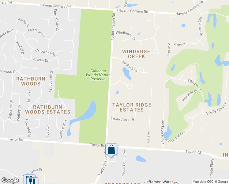 map of restaurants, bars, coffee shops, grocery stores, and more near 1310 Taylor Station Road in Columbus