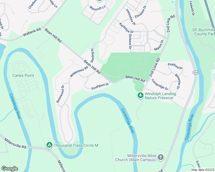 map of restaurants, bars, coffee shops, grocery stores, and more near 1712 Southport Drive in Lancaster