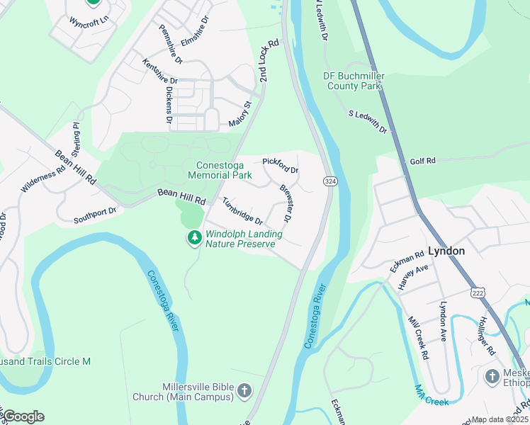 map of restaurants, bars, coffee shops, grocery stores, and more near 3 Clarendon Drive in Lancaster