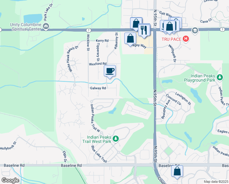 map of restaurants, bars, coffee shops, grocery stores, and more near 1233 Cavan Street in Boulder