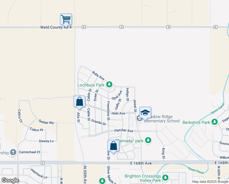 map of restaurants, bars, coffee shops, grocery stores, and more near 1856 Ruby Court in Lochbuie