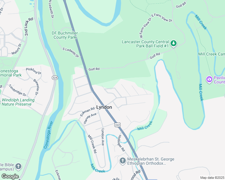 map of restaurants, bars, coffee shops, grocery stores, and more near 1814 Divot Court in Lancaster