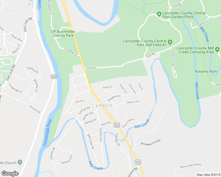 map of restaurants, bars, coffee shops, grocery stores, and more near 1814 Divot Court in Lancaster
