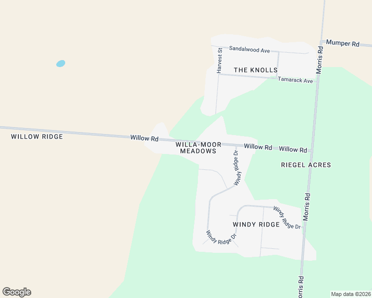 map of restaurants, bars, coffee shops, grocery stores, and more near 2911 Willow Road in Springfield