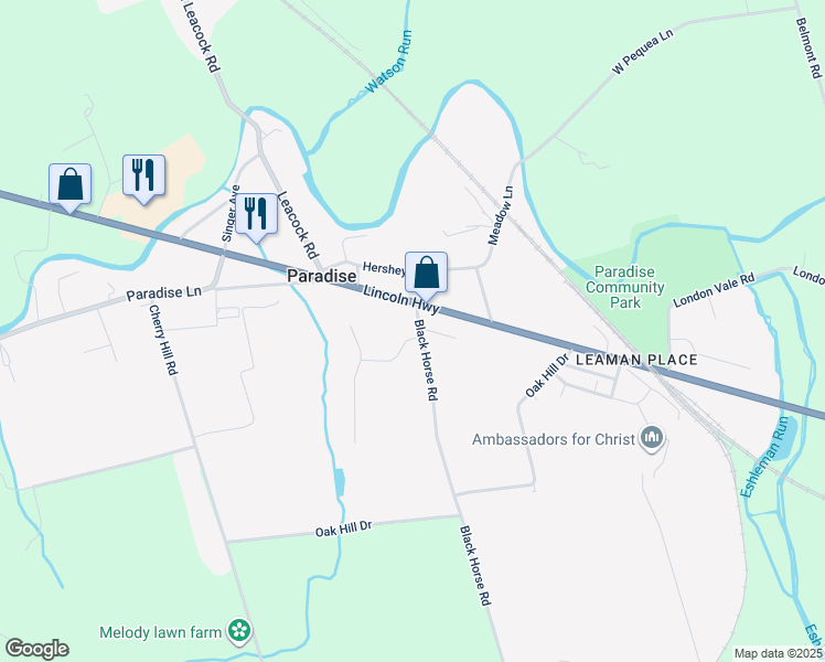 map of restaurants, bars, coffee shops, grocery stores, and more near 3115 Farmview Drive in Paradise