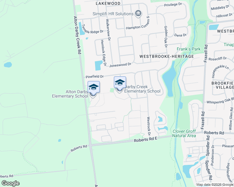 map of restaurants, bars, coffee shops, grocery stores, and more near 6251 Freewood Dr in Hilliard
