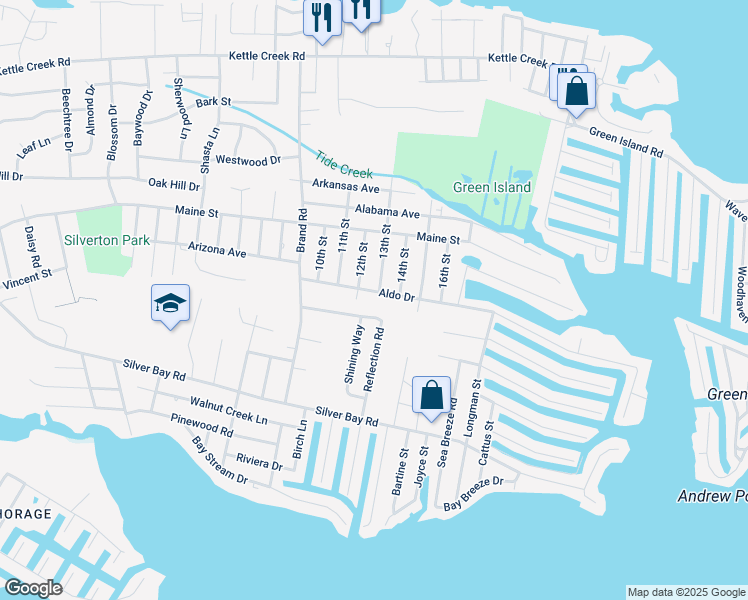 map of restaurants, bars, coffee shops, grocery stores, and more near 127 Reflection Road in Toms River