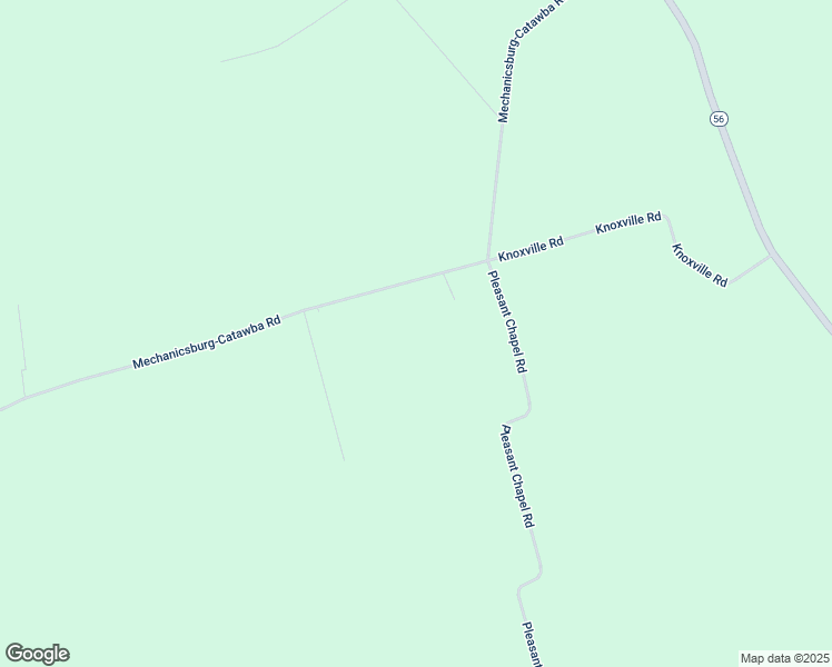 map of restaurants, bars, coffee shops, grocery stores, and more near 10655 Mechanicsburg-Catawba Rd in South Vienna