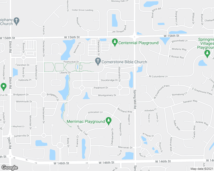 map of restaurants, bars, coffee shops, grocery stores, and more near 618 Piedmont Dr in Westfield
