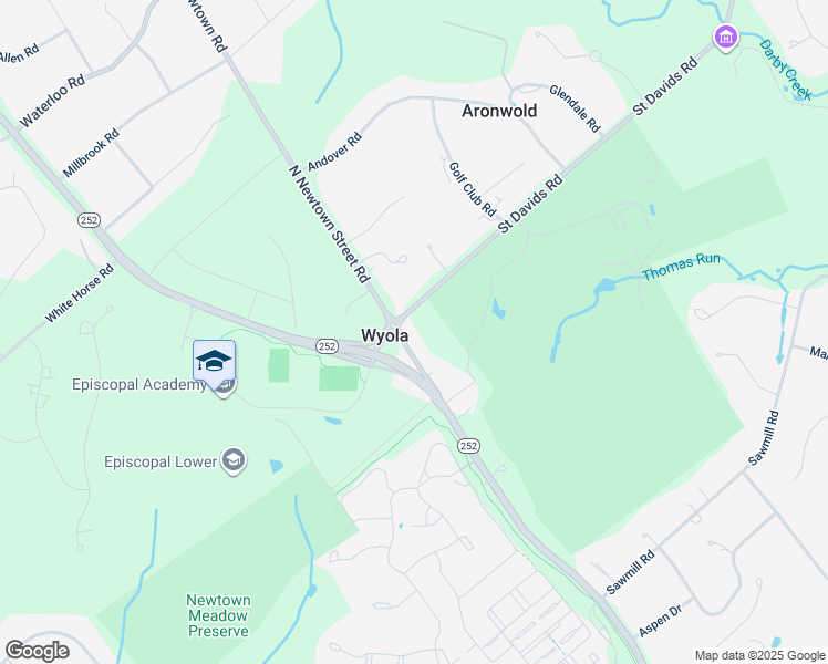 map of restaurants, bars, coffee shops, grocery stores, and more near 571 North Newtown Street Road in Newtown Square