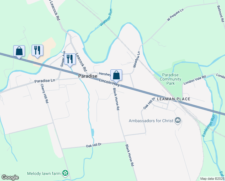 map of restaurants, bars, coffee shops, grocery stores, and more near 3115 Farmview Drive in Paradise