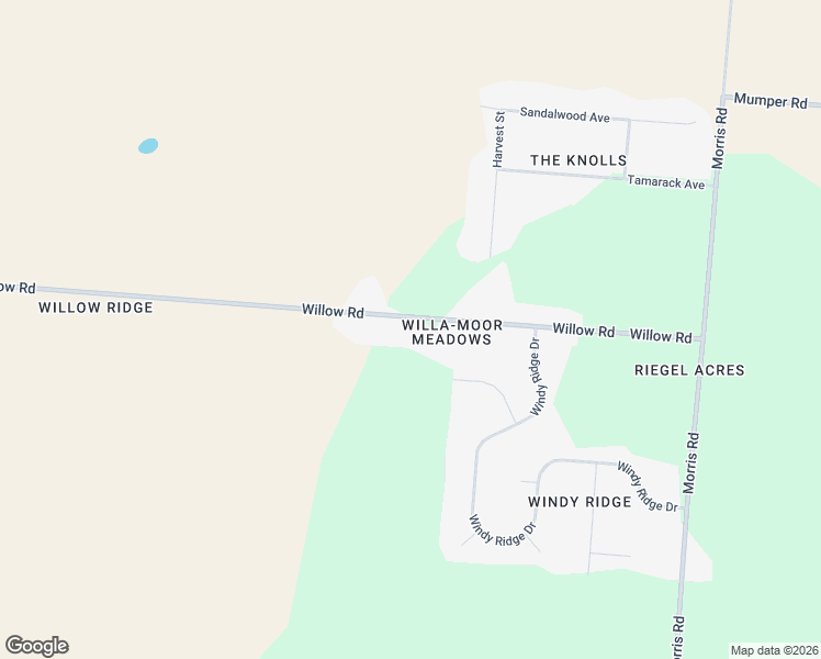 map of restaurants, bars, coffee shops, grocery stores, and more near 2911 Willow Road in Springfield