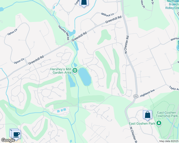 map of restaurants, bars, coffee shops, grocery stores, and more near 943 Jefferson Way in West Chester