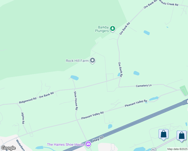 map of restaurants, bars, coffee shops, grocery stores, and more near 4245 Ore Bank Road in York