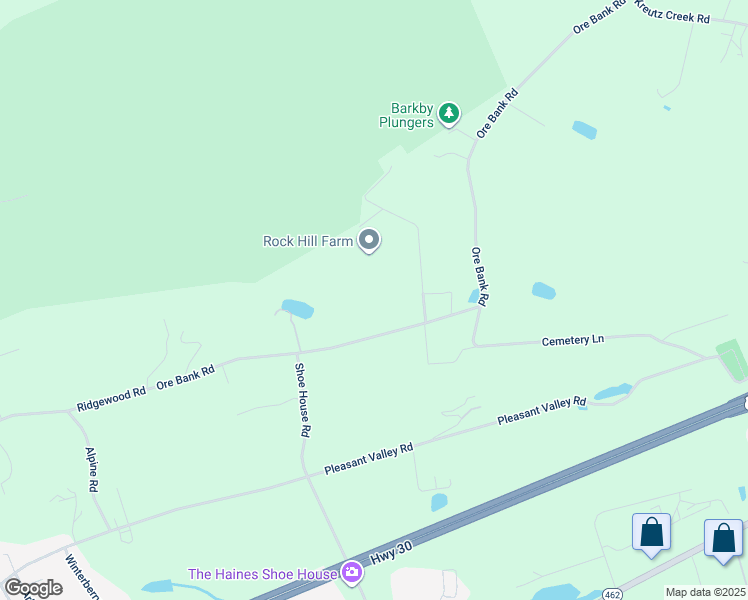 map of restaurants, bars, coffee shops, grocery stores, and more near 4245 Ore Bank Road in York