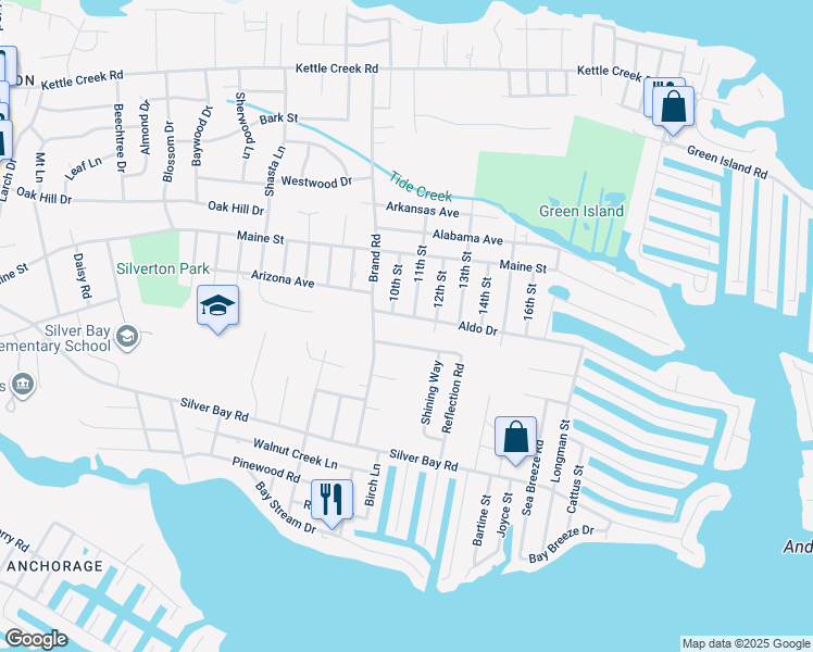 map of restaurants, bars, coffee shops, grocery stores, and more near 147 Reflection Road in Toms River