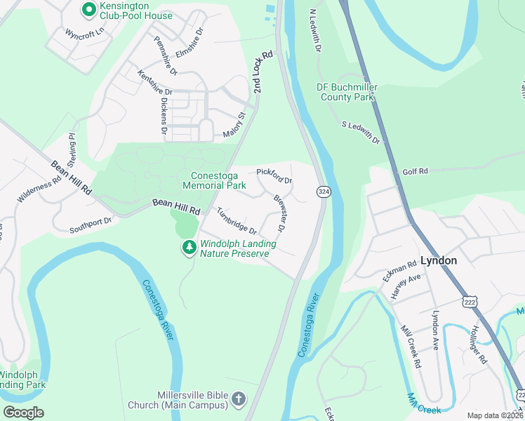 map of restaurants, bars, coffee shops, grocery stores, and more near 10 Clarendon Drive in Lancaster