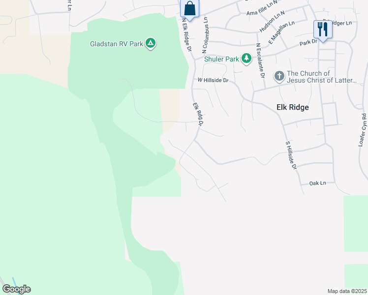 map of restaurants, bars, coffee shops, grocery stores, and more near 312 Haleys Lookout South in Elk Ridge