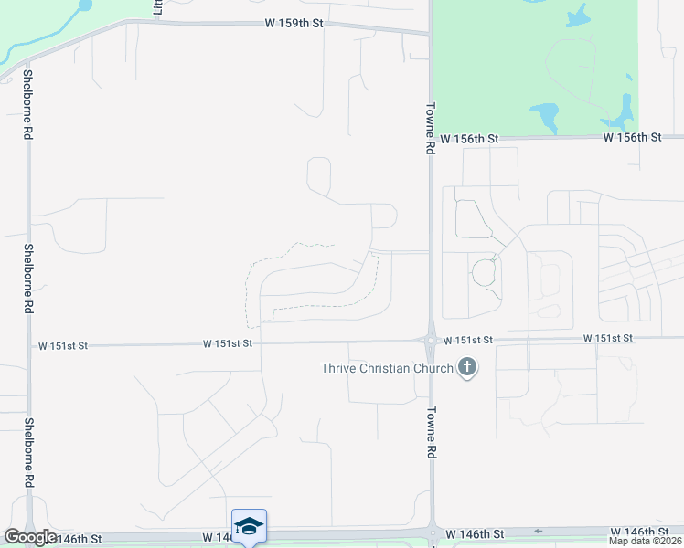 map of restaurants, bars, coffee shops, grocery stores, and more near 2400-3414 West 151st Street in Westfield