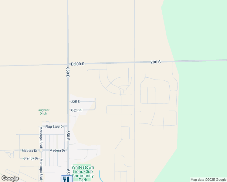 map of restaurants, bars, coffee shops, grocery stores, and more near 2265 Bauer Creek Drive in Whitestown