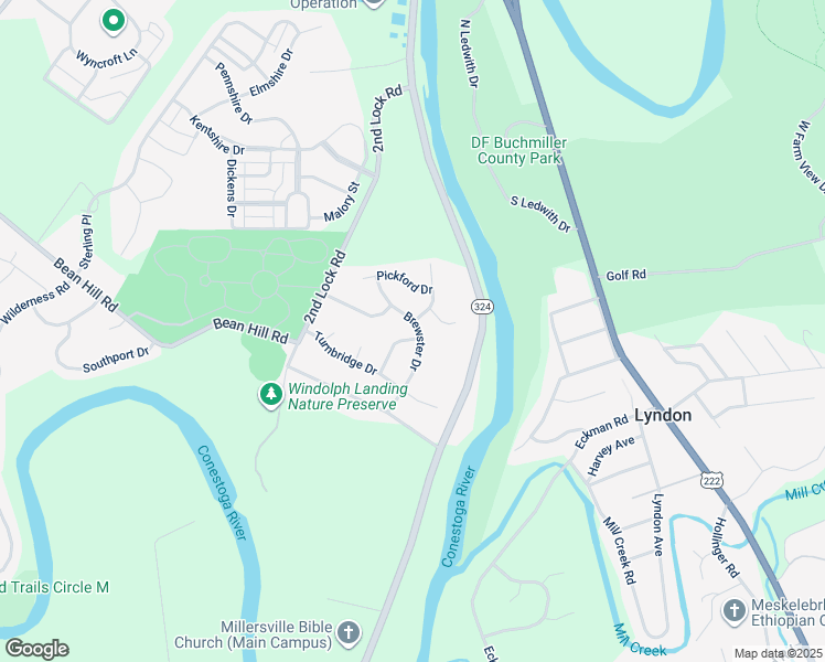 map of restaurants, bars, coffee shops, grocery stores, and more near 21 Clarendon Drive in Lancaster