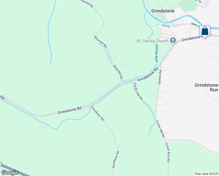 map of restaurants, bars, coffee shops, grocery stores, and more near 1443 Grindstone Road in Grindstone