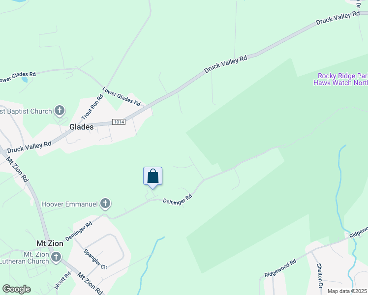 map of restaurants, bars, coffee shops, grocery stores, and more near 2241 Tall Oaks Lane in York