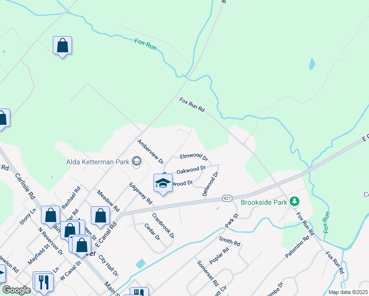 map of restaurants, bars, coffee shops, grocery stores, and more near 216 Maplewood Drive in Dover