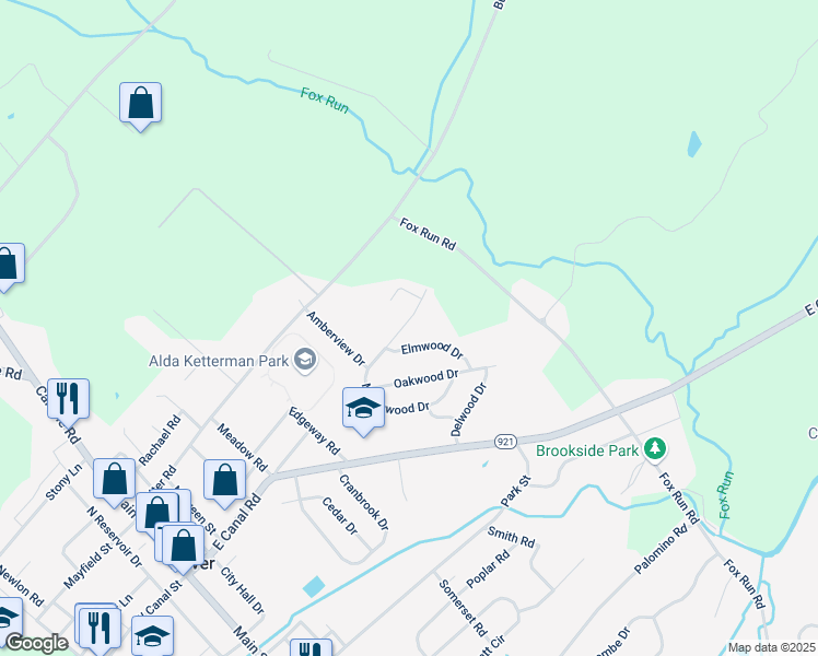 map of restaurants, bars, coffee shops, grocery stores, and more near 216 Maplewood Drive in Dover
